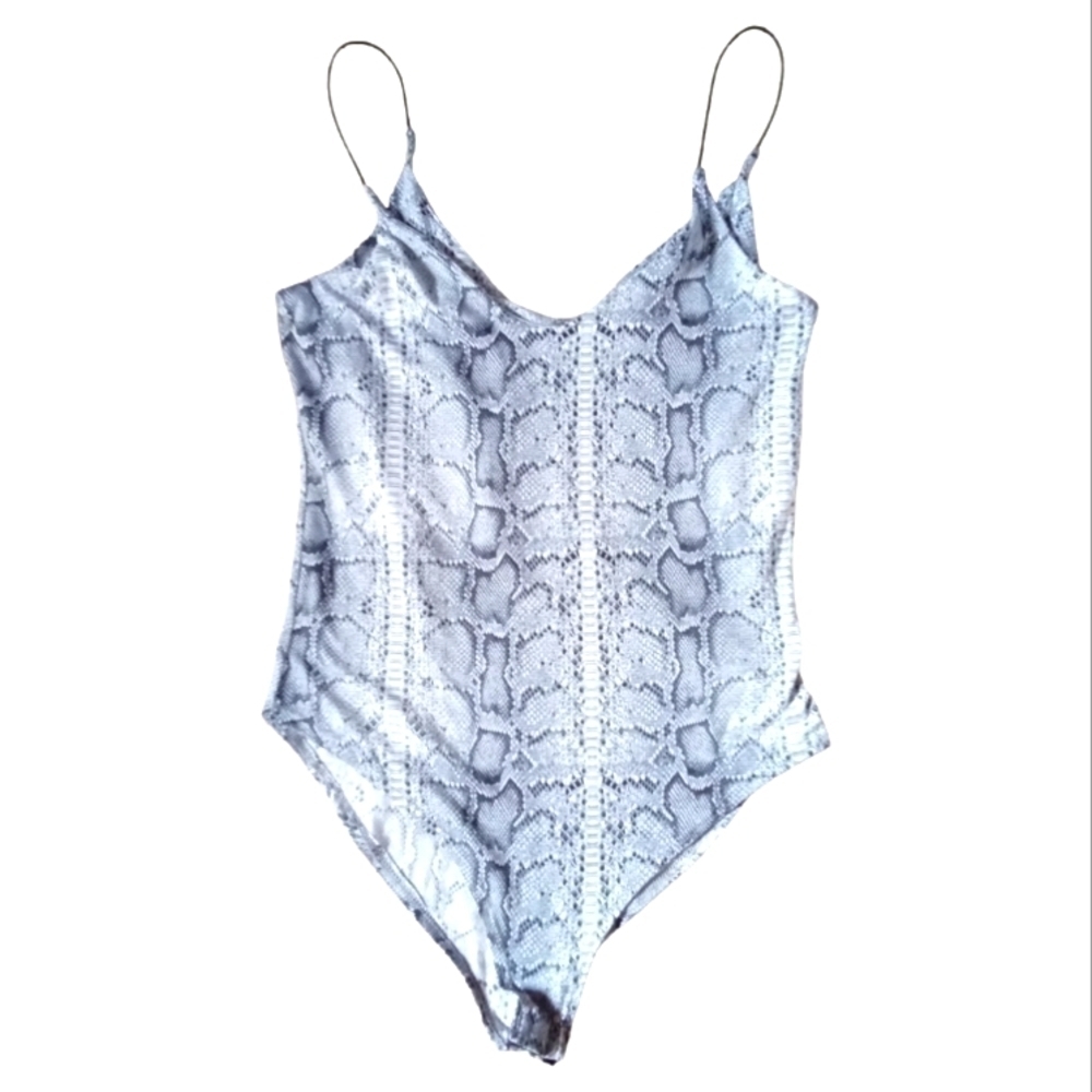 Gaze women's snake print bodysuit size small